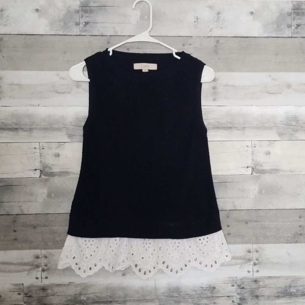 Loft Sleeveless Sweater Top